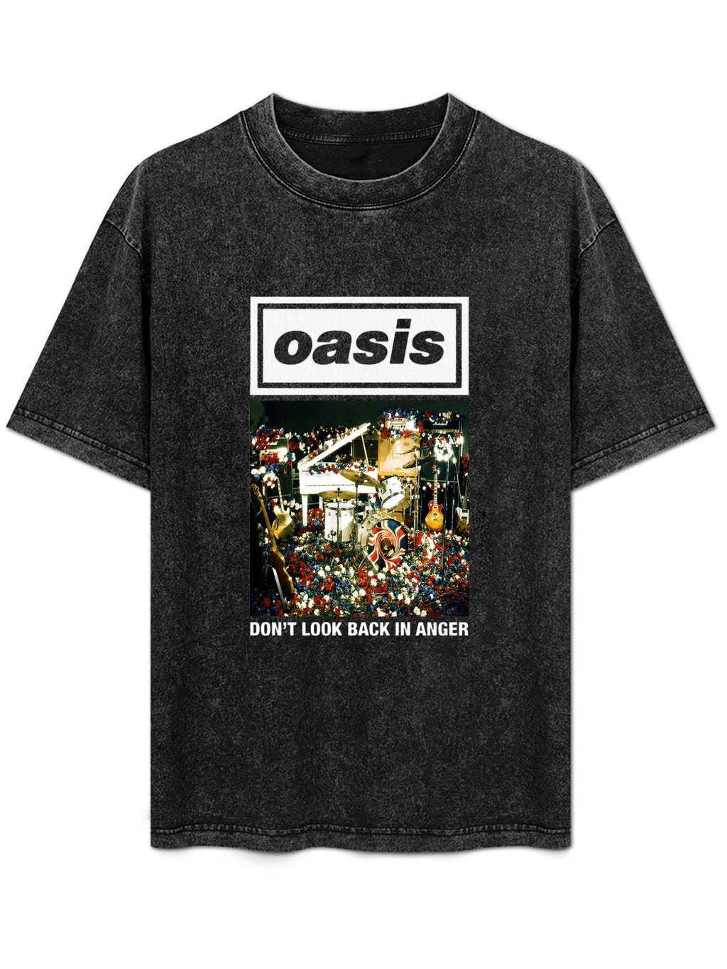 Oasis Don’t Look Back in Anger Drum Kit Graphic T-Shirt