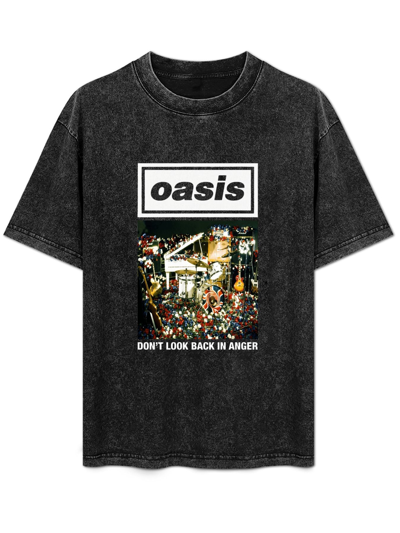 Oasis Don’t Look Back in Anger Drum Kit Graphic T-Shirt