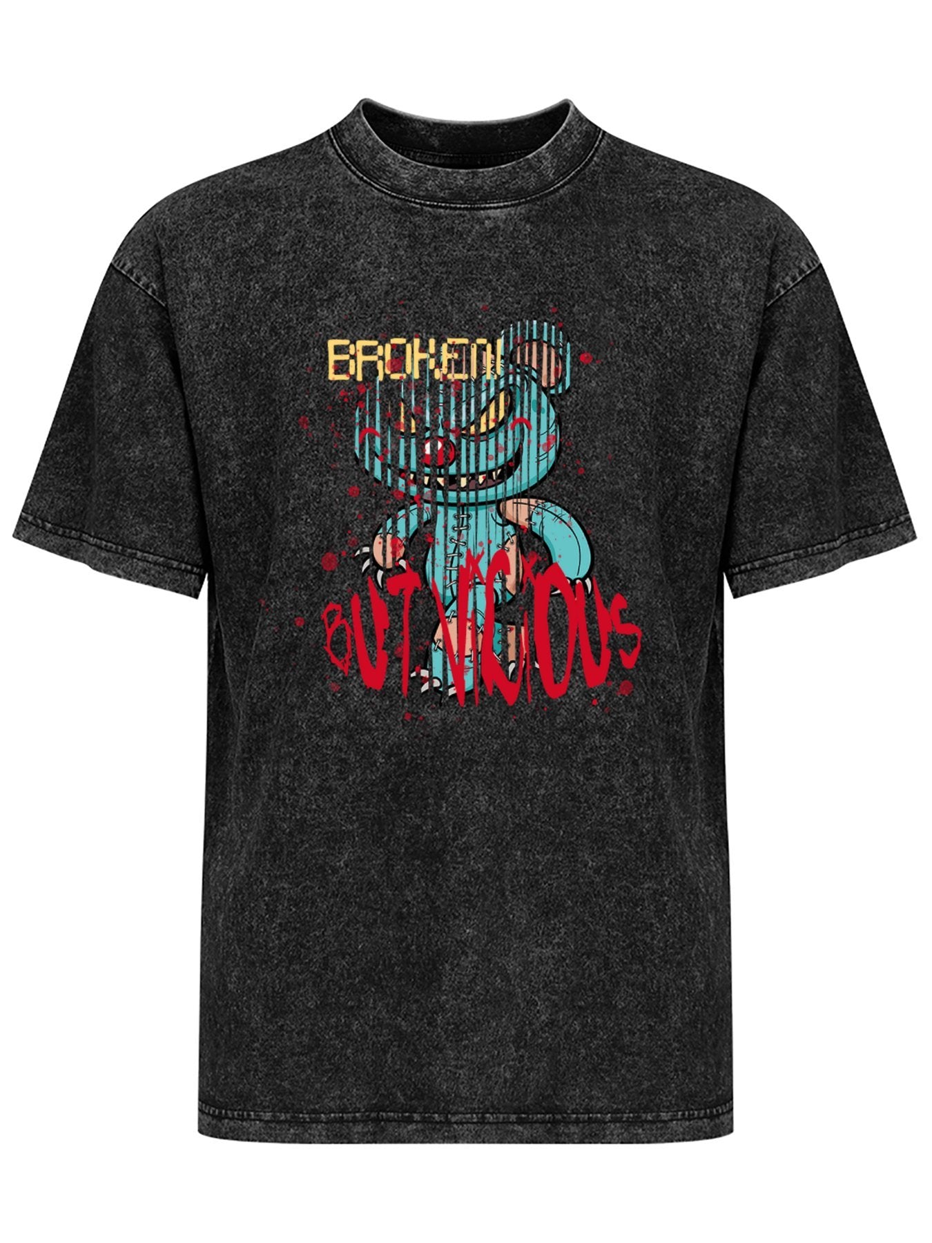 Glitch Bear But Vicious Vintage Washed T-Shirt