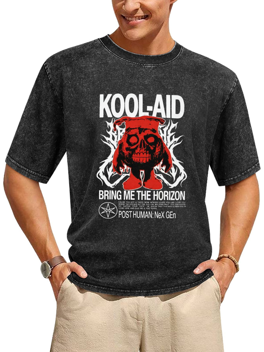Vintage Washed Bring Me The Horizon Kool-Aid Graphic T-Shirt