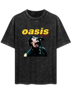 Vintage Washed Oasis Knebworth 1996 Singer Graphic T-Shirt