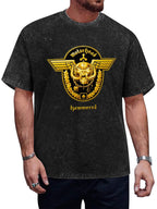 Vintage Washed Motörhead Hammered Gold Emblem Graphic T-Shirt