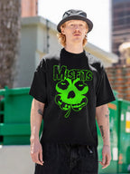 Misfits Green Shamrock Skull Graphic T-Shirt