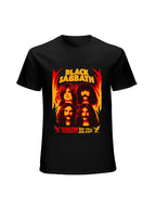 Black Sabbath Band Portrait Flame Vintage Concert T-Shirt