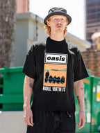 Oasis “Roll With It” Beach Photo Graphic T-Shirt
