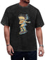 Cartoon Roller Skater Graphic Washed T-Shirt