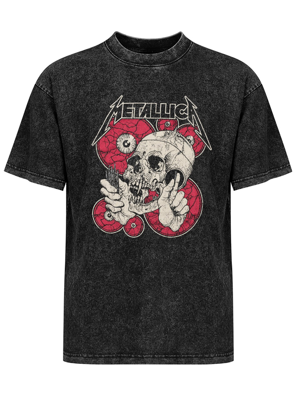 Metallica Skull and Eyeballs Graphic T-Shirt