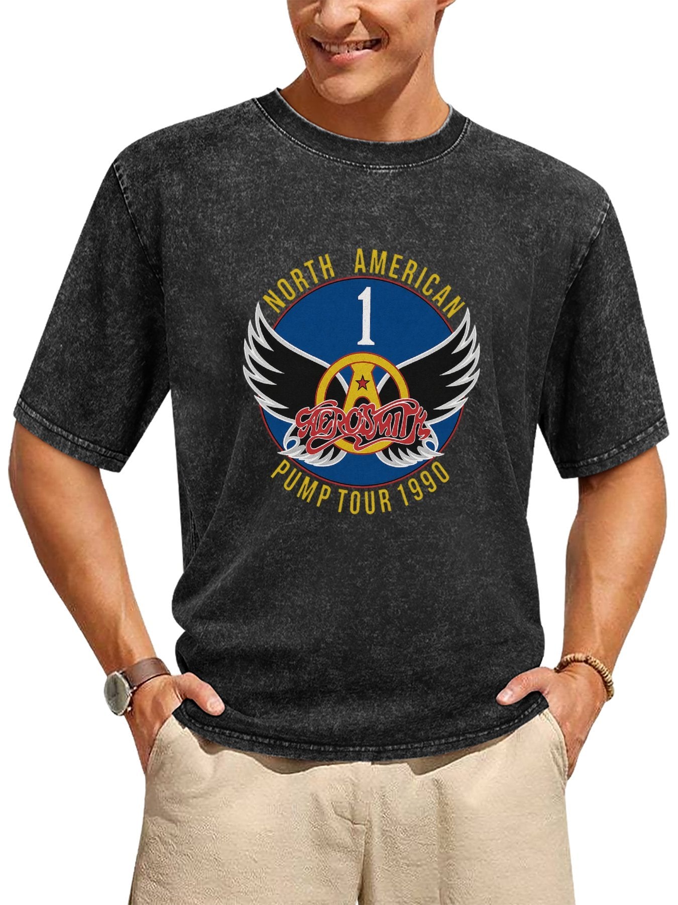 Aerosmith North American Pump Tour 1990 Graphic T-Shirt Secondary image