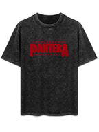 Pantera Distressed Stars Logo Graphic T-Shirt