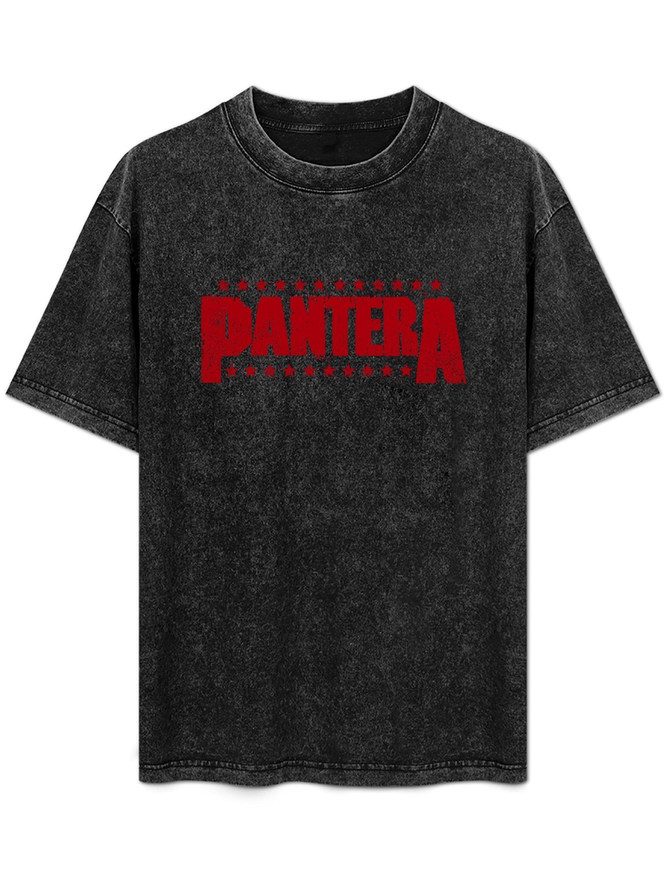 Pantera Distressed Stars Logo Graphic T-Shirt