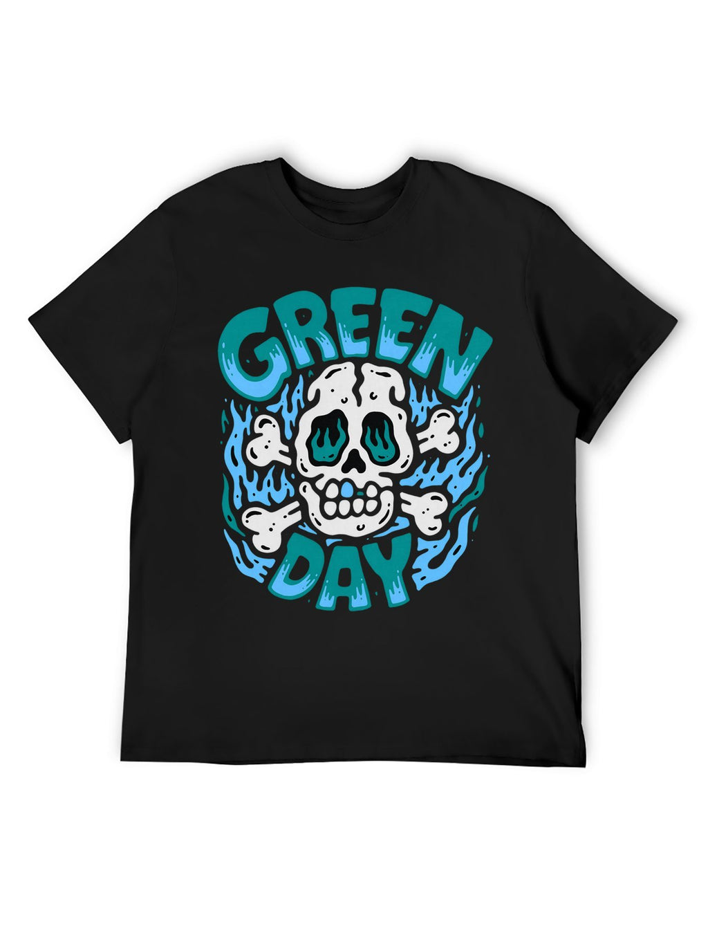 Green Day “Flaming Skull” Color Graphic Tee
