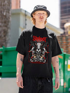 Slipknot Skull Horns Concert Poster Graphic T-Shirt