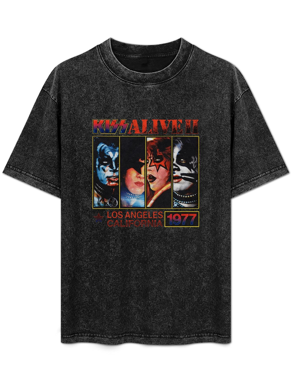 KISS Alive II Los Angeles 1977 Band Portrait T-Shirt