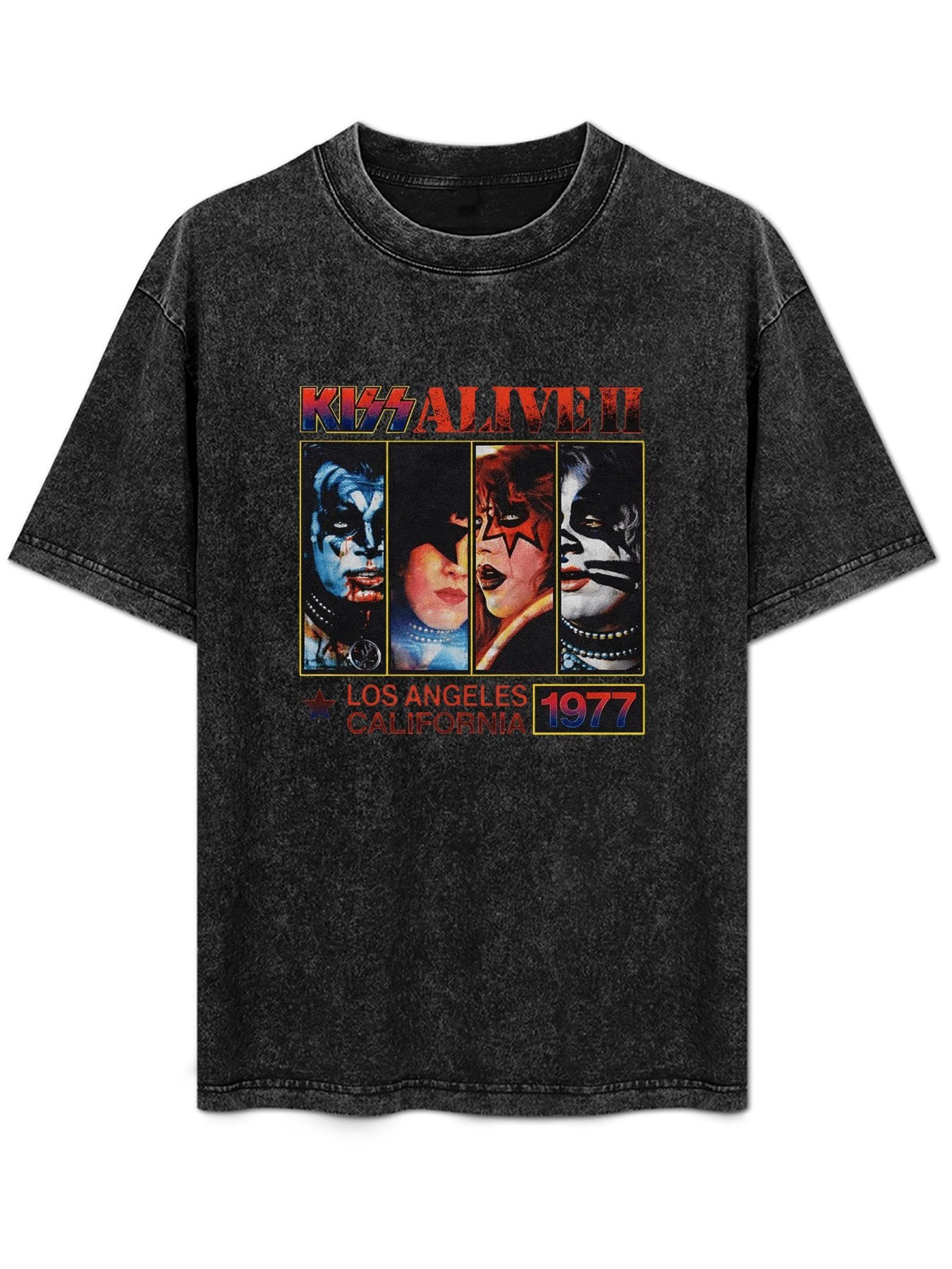KISS Alive II Los Angeles 1977 Band Portrait T-Shirt
