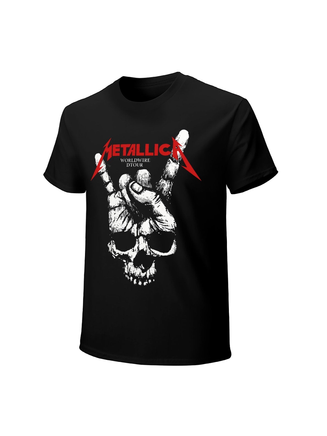 Metallica Skull Horn Hand Graphic T-Shirt