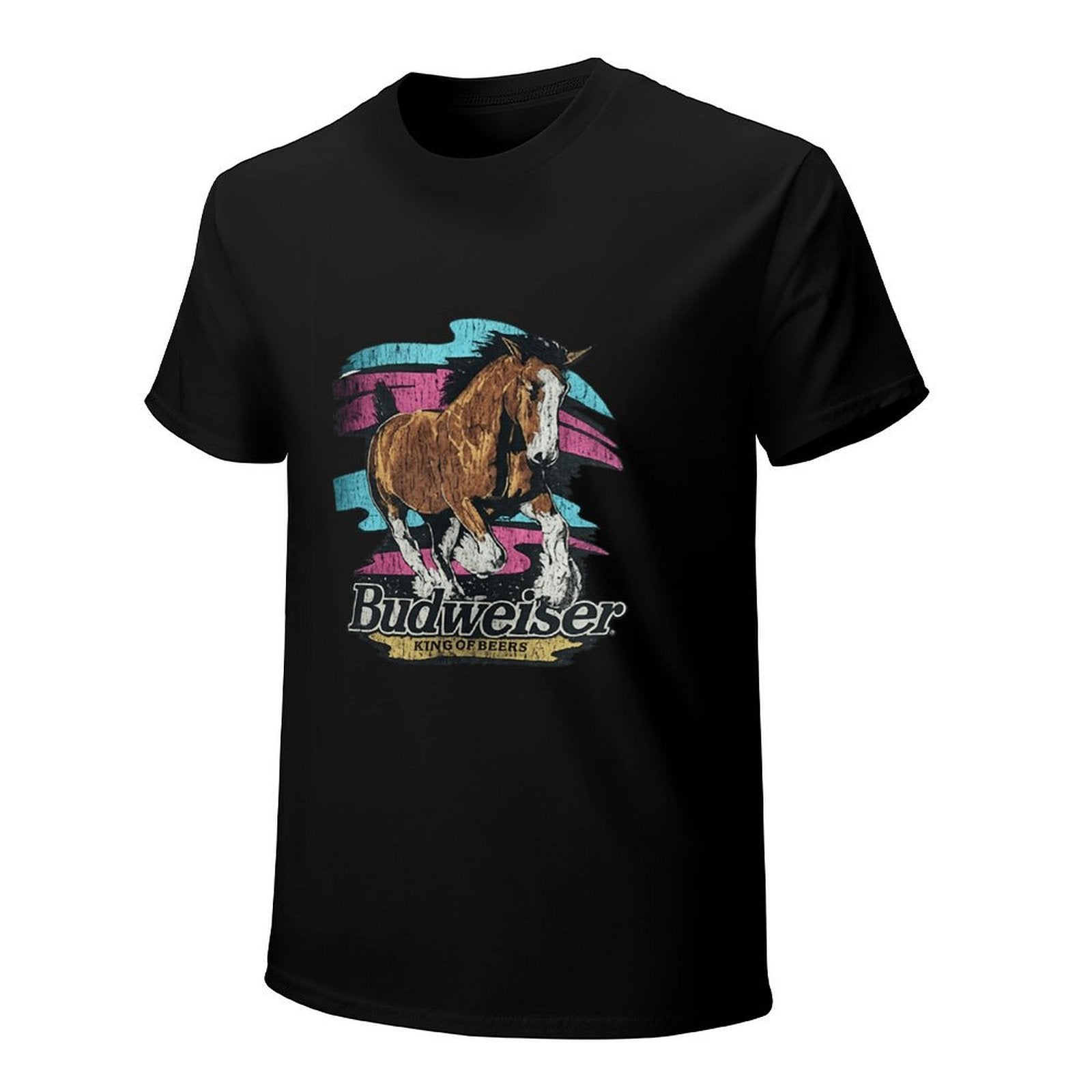 Budweiser Horse Graphic Black T-Shirt
