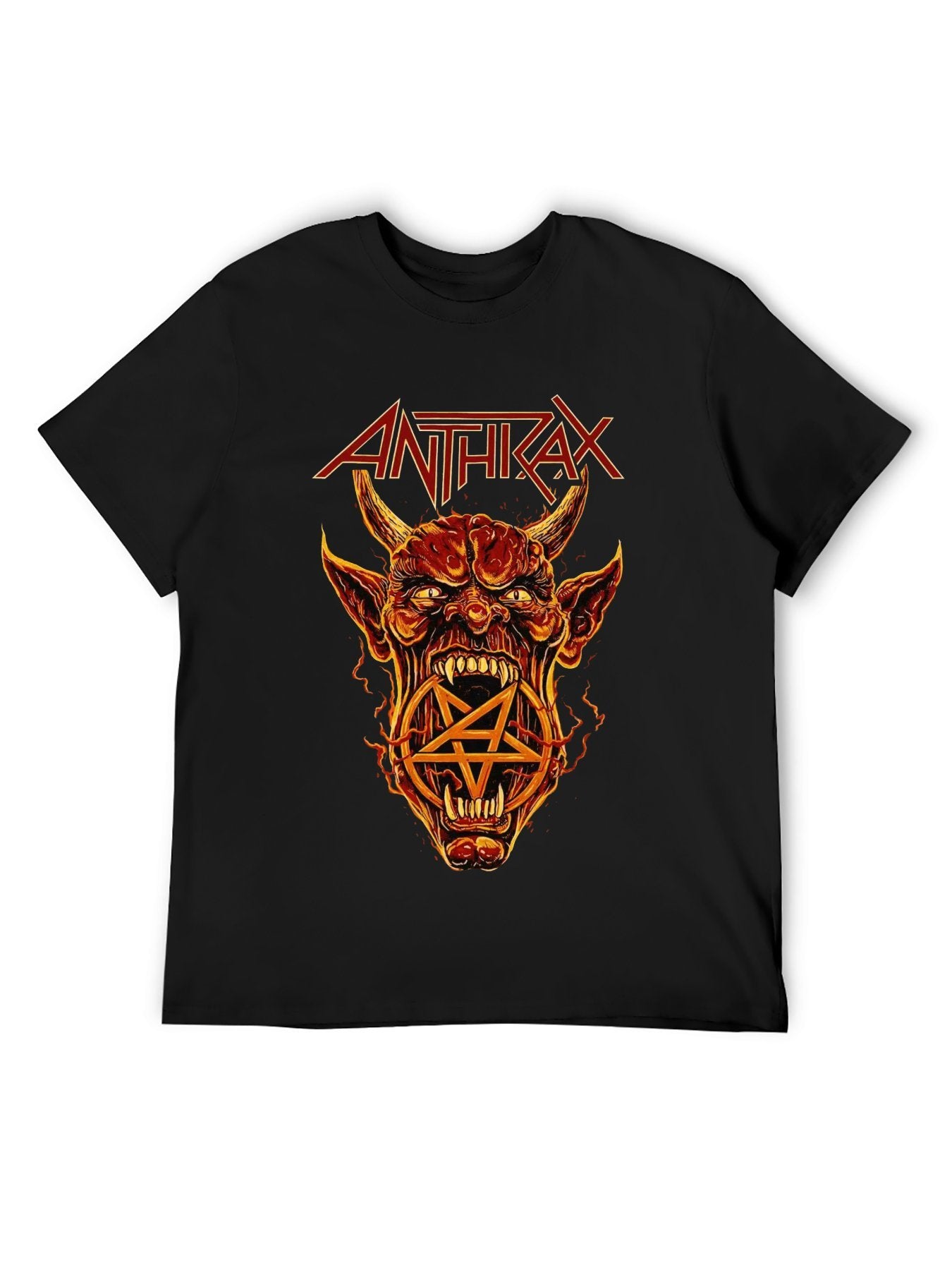 Anthrax Fiery Devil Pentagram T-Shirt