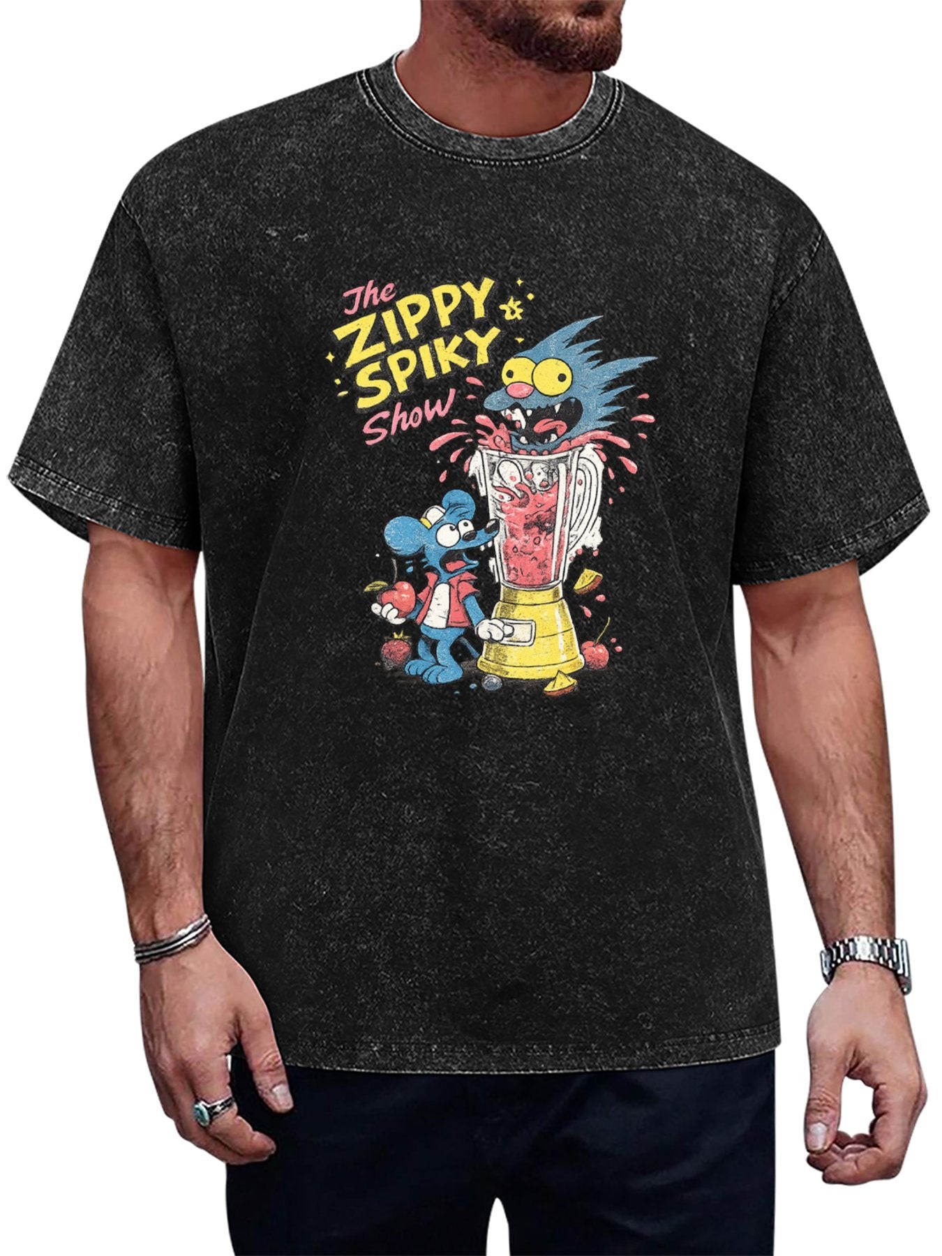 The Zippy Spiky Show Graphic Washed T-Shirt