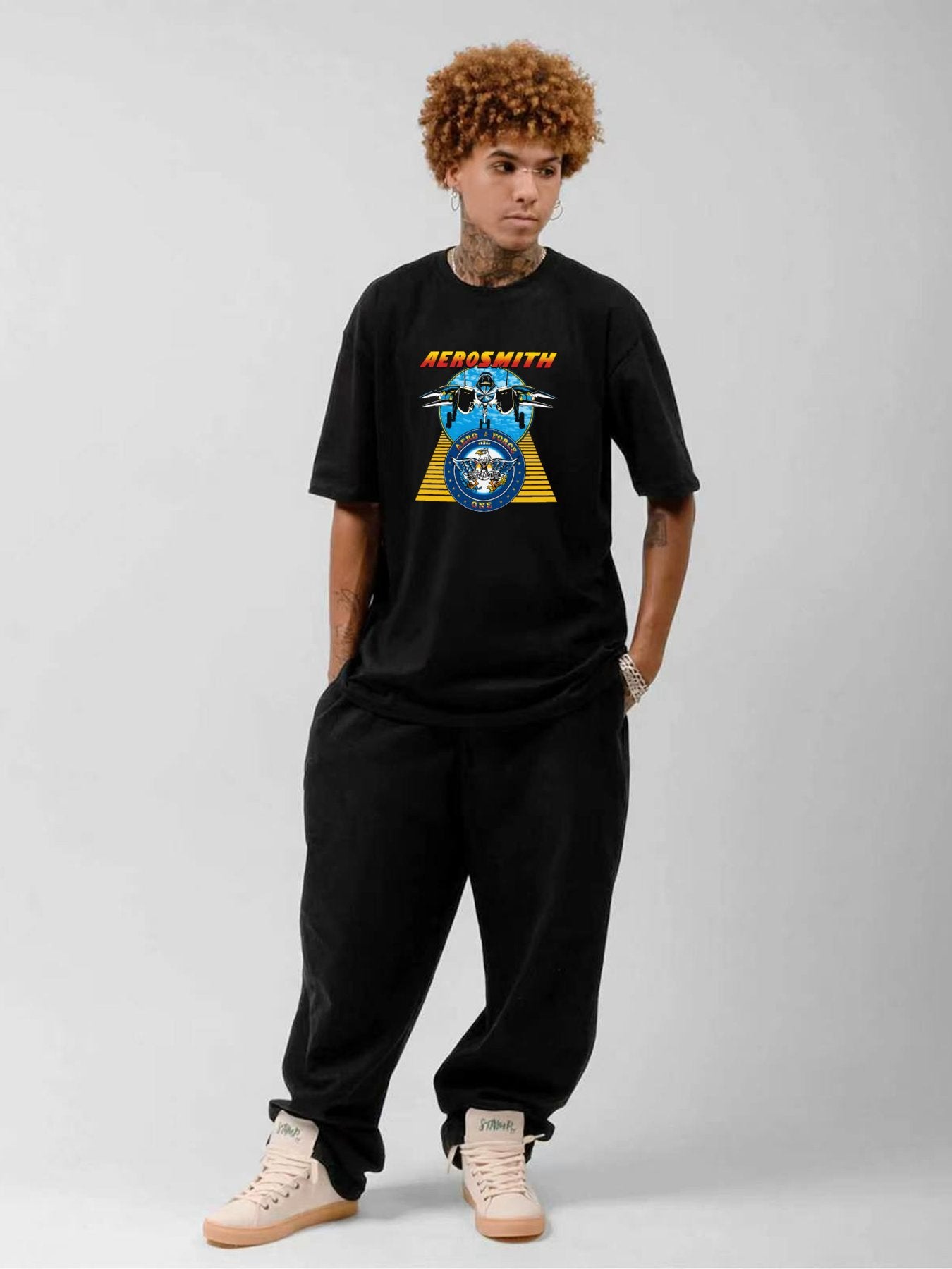 Aerosmith Jet Eagle Military Tour Graphic T-Shirt