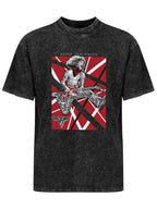 Vintage Washed Eddie Van Halen Guitar Jump Graphic T-Shirt