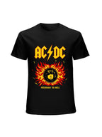 AC/DC Flaming Angus Face Inferno Hard Rock T-Shirt