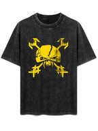 Heavy Metal Skull Graphic T-Shirt