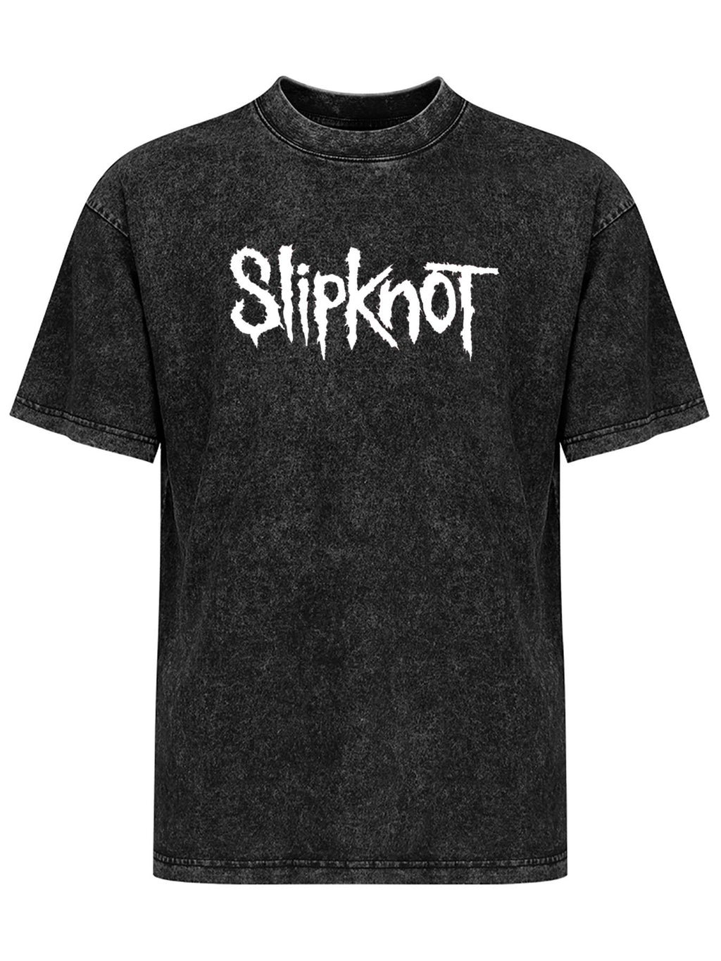 Slipknot White Distressed Logo Graphic T-Shirt