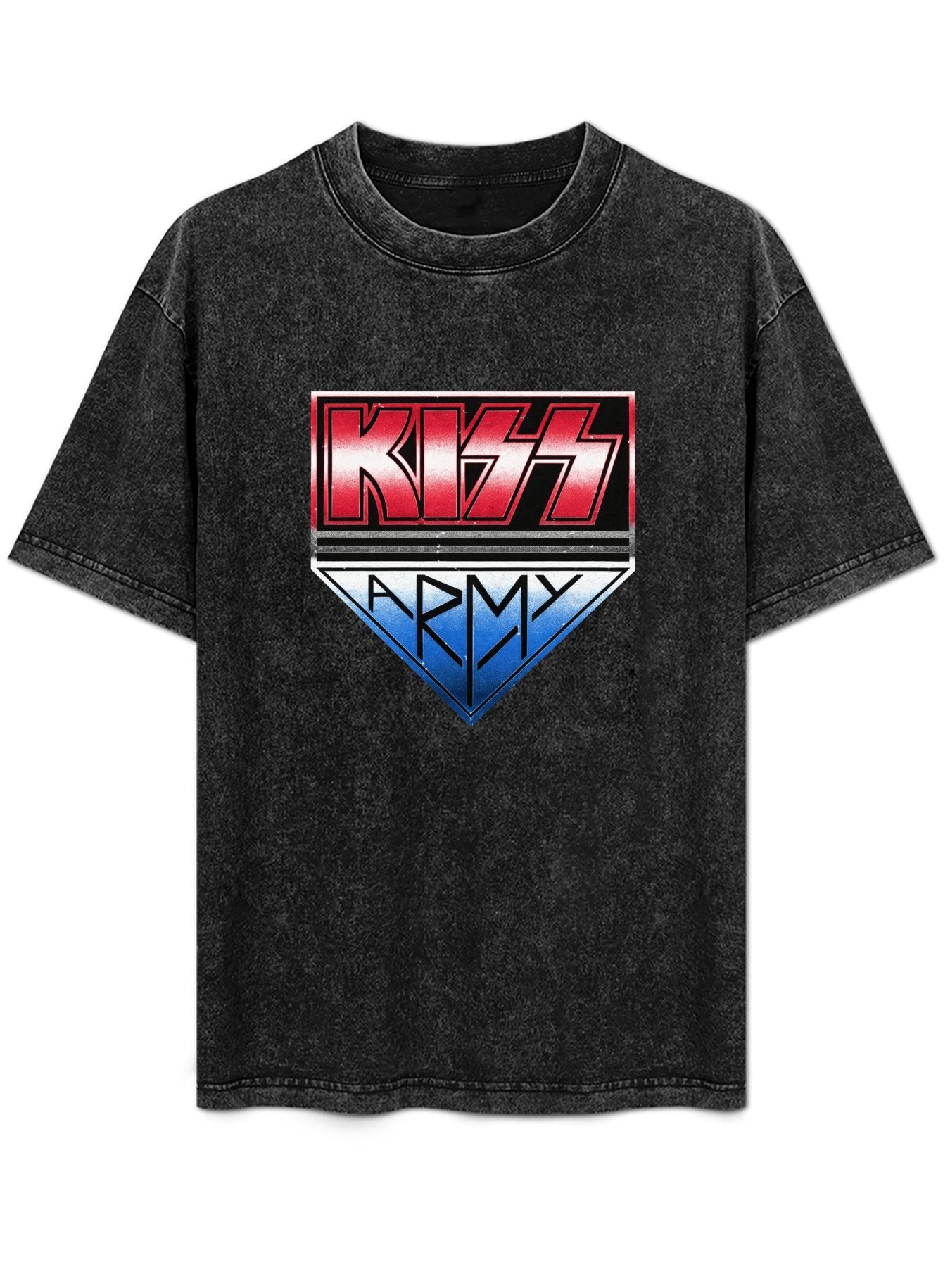 KISS Army Red White and Blue Shield Graphic T-Shirt
