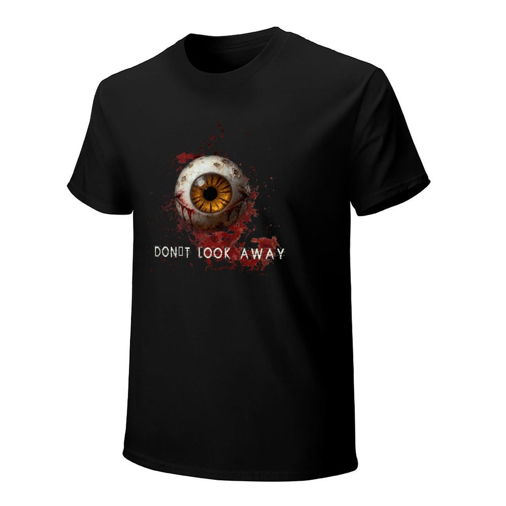 Don't Look Away Eyeball Graphic Black T-Shirt