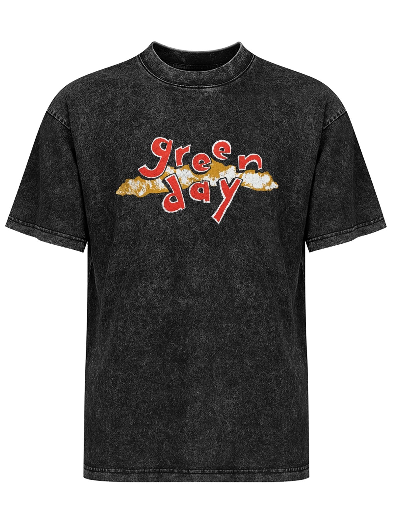 Green Day Distressed Red Logo Graphic T-Shirt