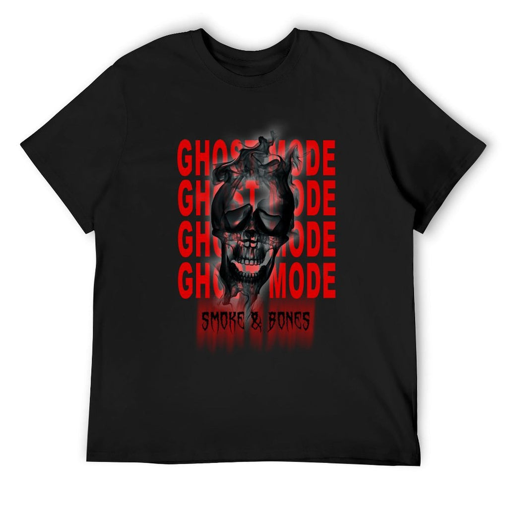 Ghost Mode Smoke and Bones Graphic White T-Shirt