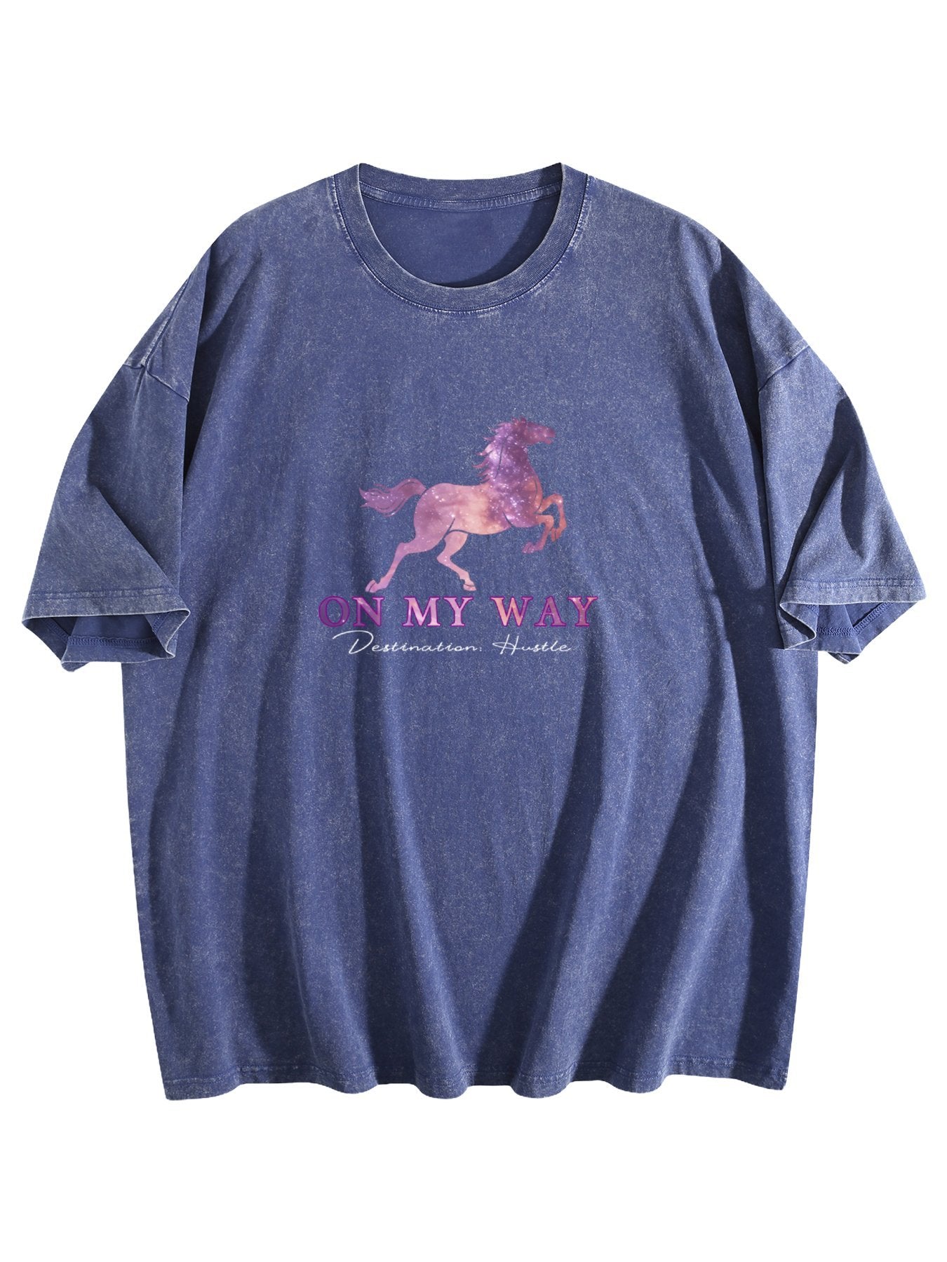 On My Way Horse Graphic Washed T-Shirt
