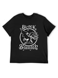 Black Sabbath Winged Demon Vintage Monochrome T-Shirt