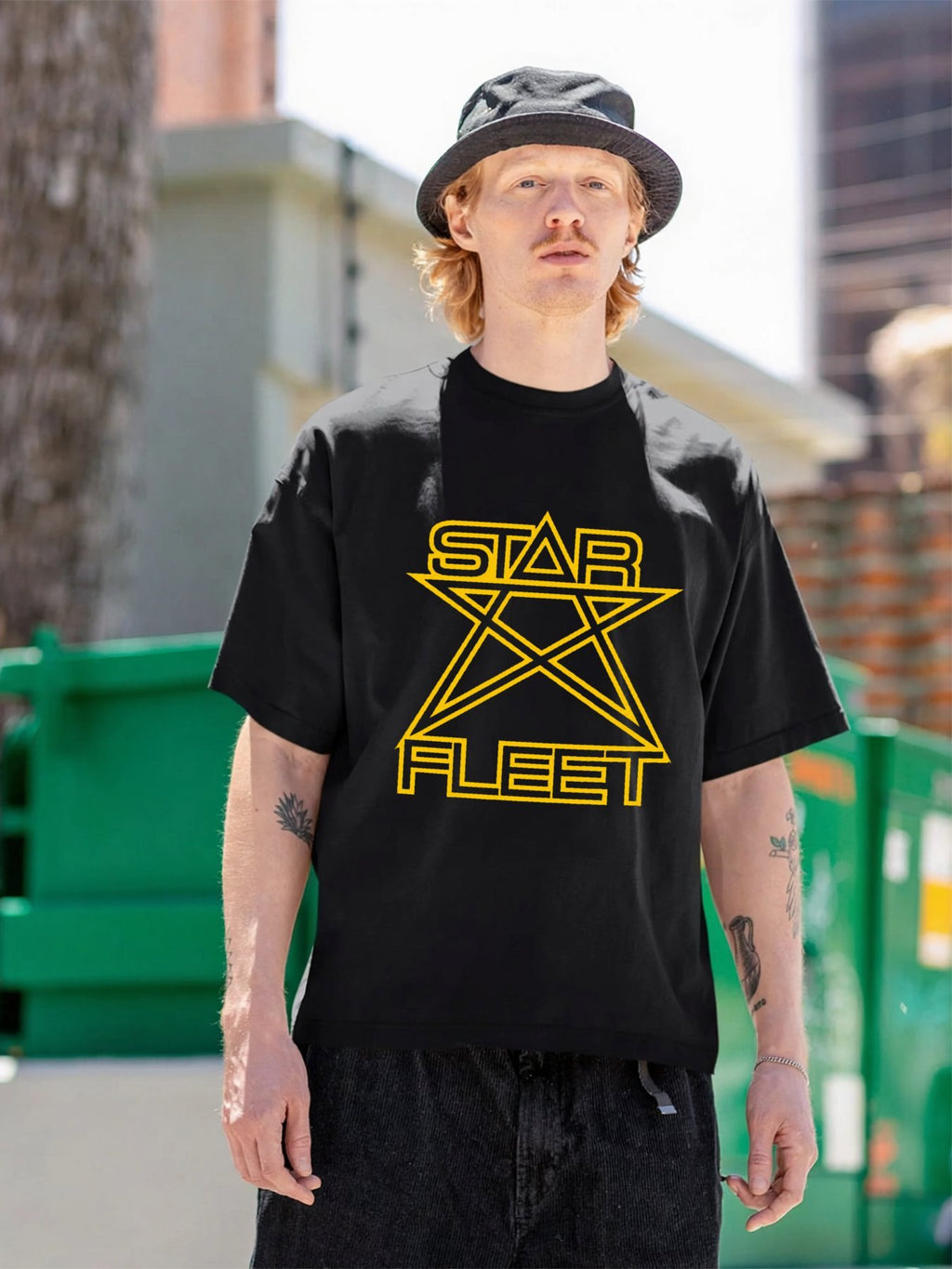 Brian May “Star Fleet” Yellow Logo Graphic T-Shirt