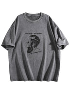 What's on a Man's Mind Graphic Washed T-Shirt