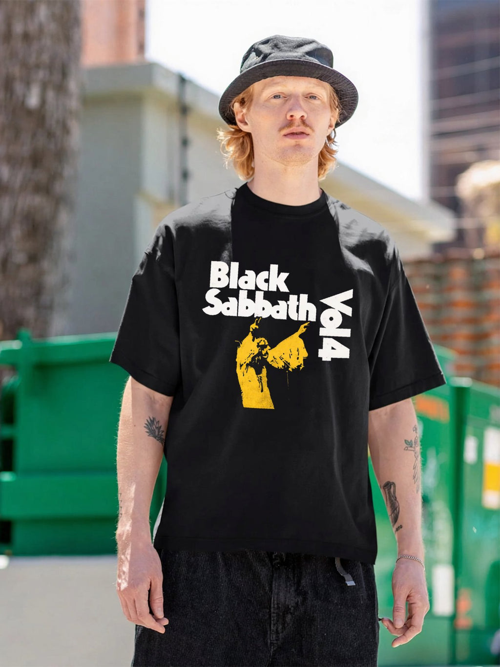 Black Sabbath Yellow Cloaked Figure Vintage Album T-Shirt