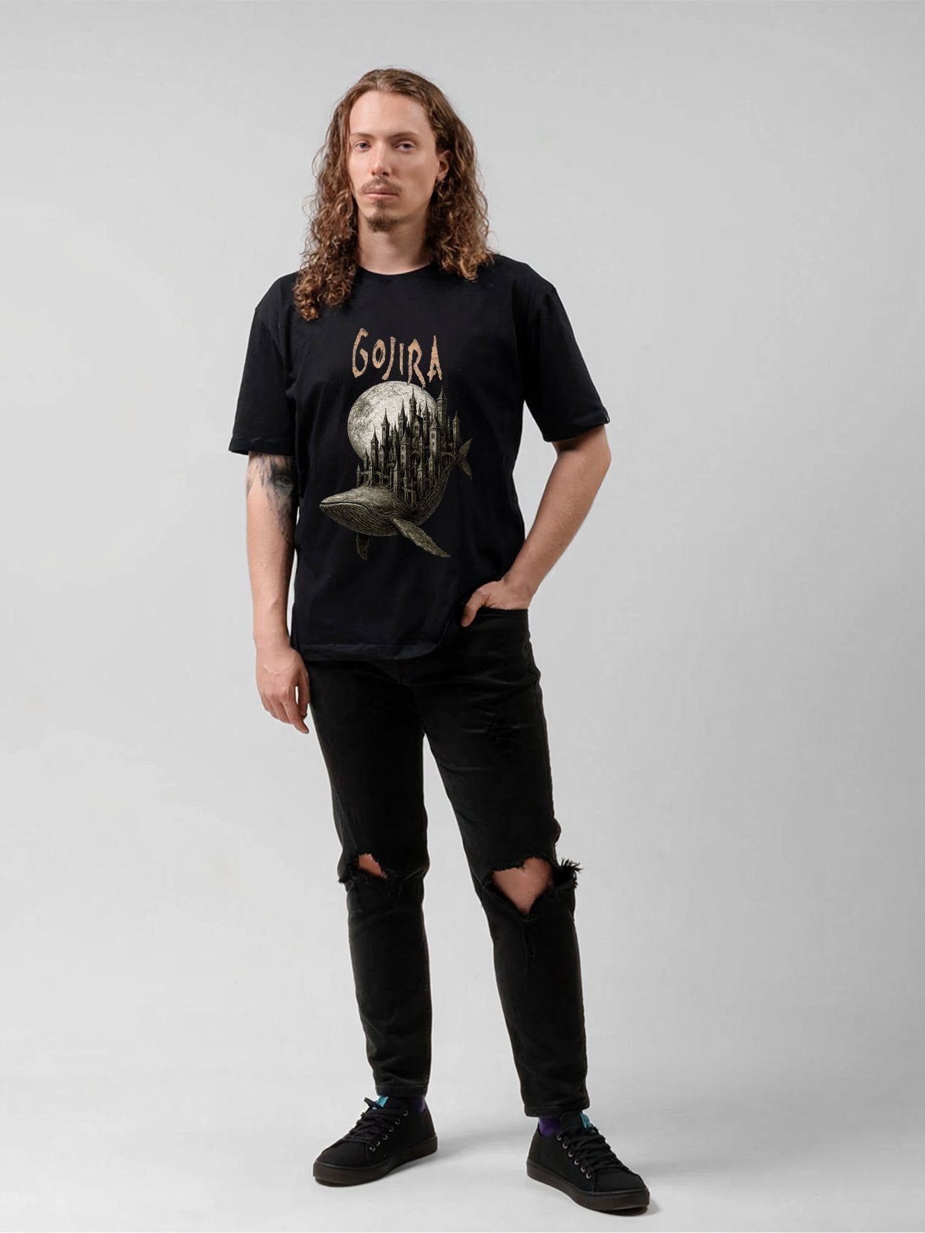 Gojira Surreal Whale Graphic T-Shirt