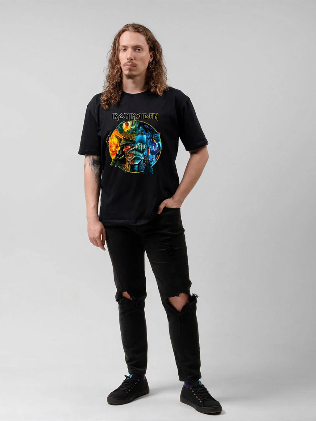 Iron Maiden Cyborg Samurai Eddie Graphic T-Shirt