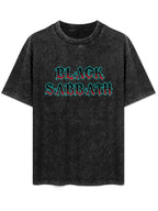 Vintage Washed Black Sabbath Gothic Logo Graphic T-Shirt