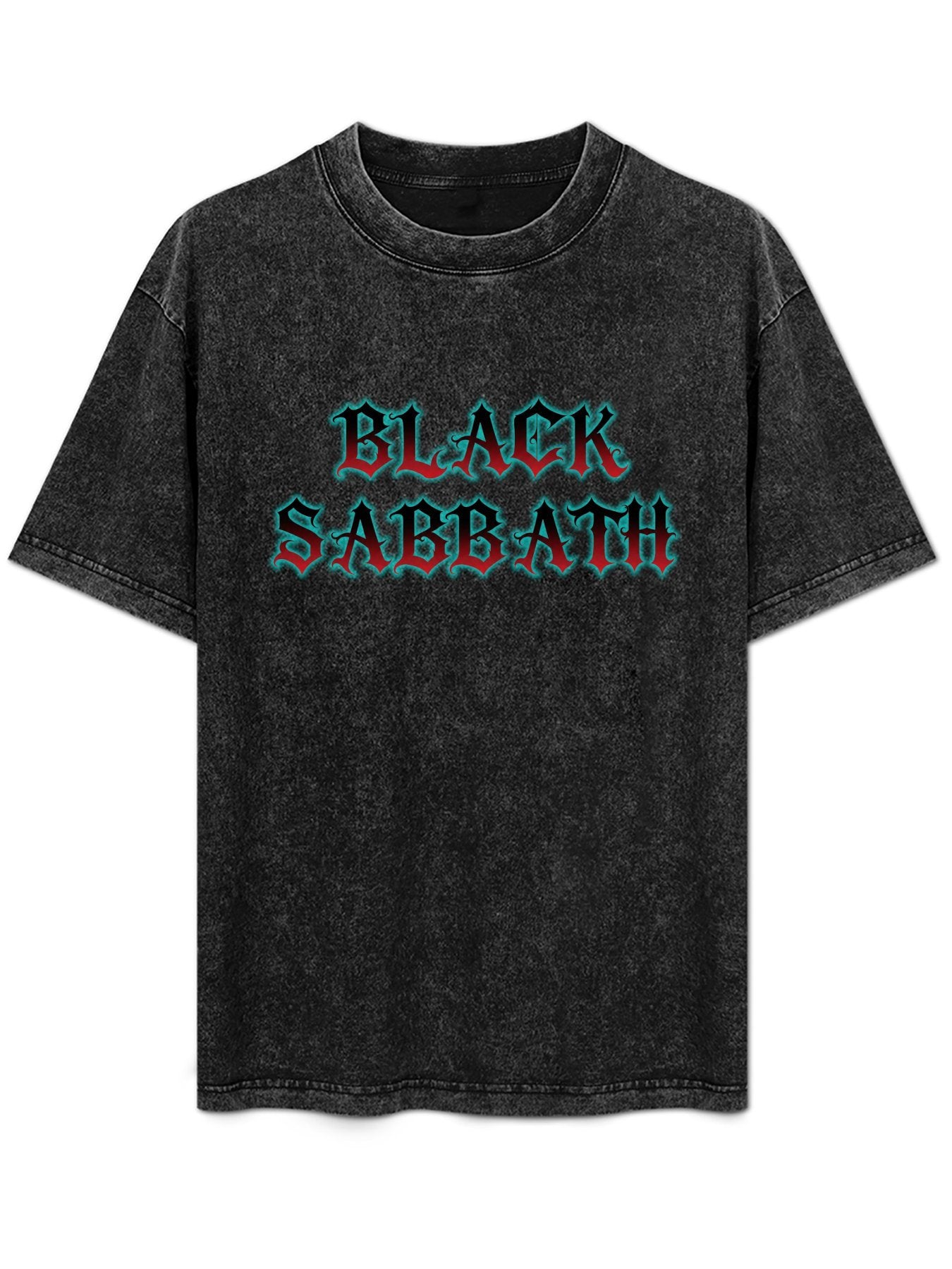 Vintage Washed Black Sabbath Gothic Logo Graphic T-Shirt