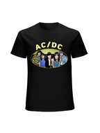 AC/DC Vintage Band Photo Oval Graphic T-Shirt