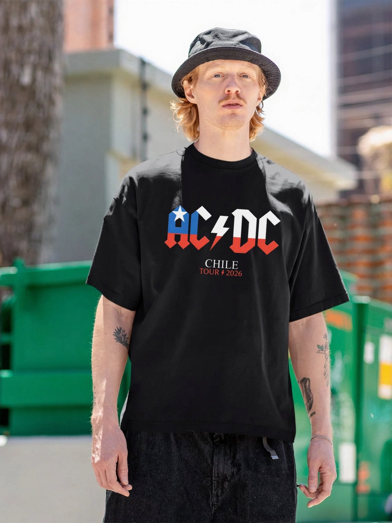 AC/DC Chile Flag Logo Tour 2026 T-Shirt