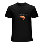 Shrimp Happens Graphic Black T-Shirt