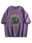 Nas One Love Illmatic Globe Graphic Washed T-Shirt