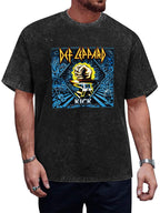 Vintage Washed Def Leppard Kick Graphic T-Shirt