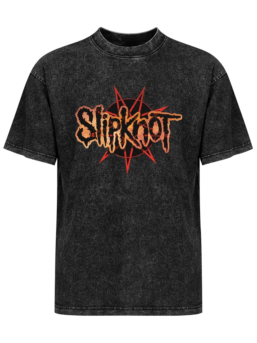 Slipknot Nonagram Distressed Logo Graphic T-Shirt