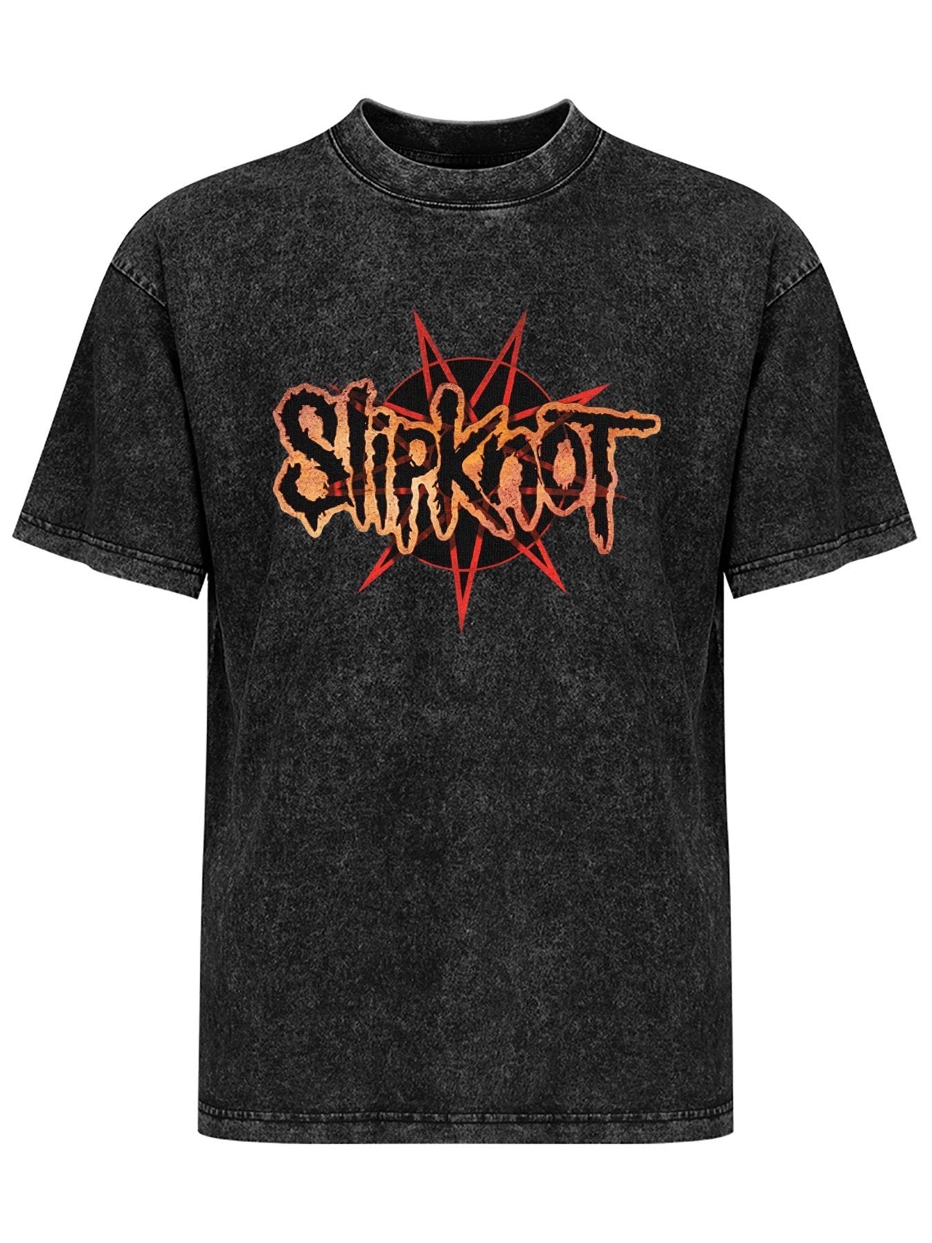 Slipknot Nonagram Distressed Logo Graphic T-Shirt