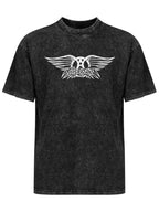 Aerosmith White Winged Logo Graphic T-Shirt
