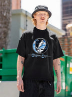 Grateful Dead Skull Lightning Circle Graphic T-Shirt