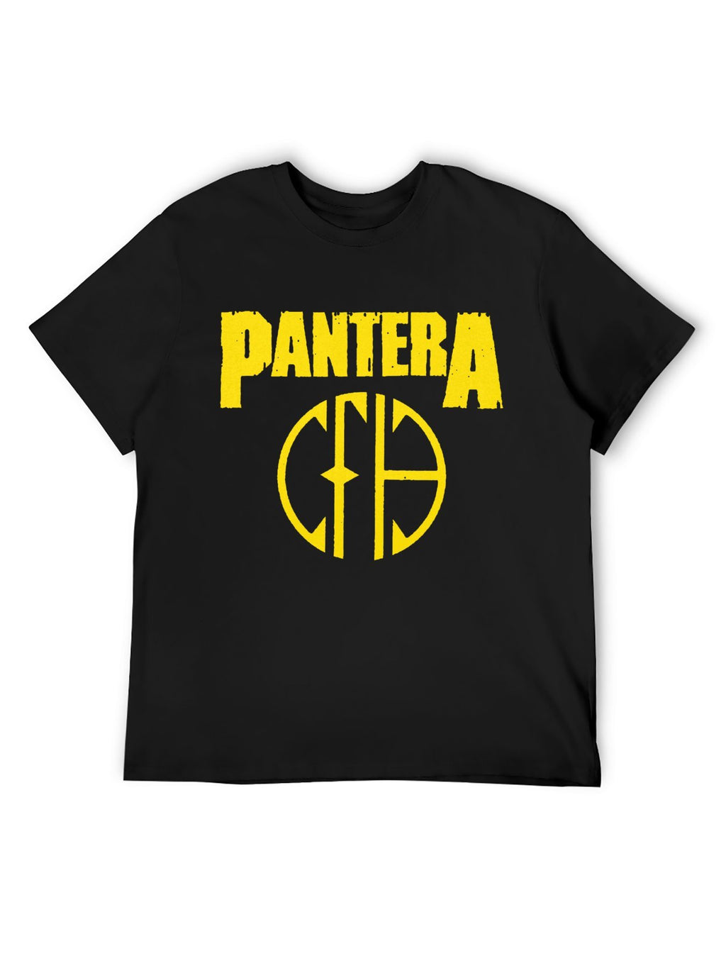 Pantera Yellow Emblem Logo Graphic T-Shirt